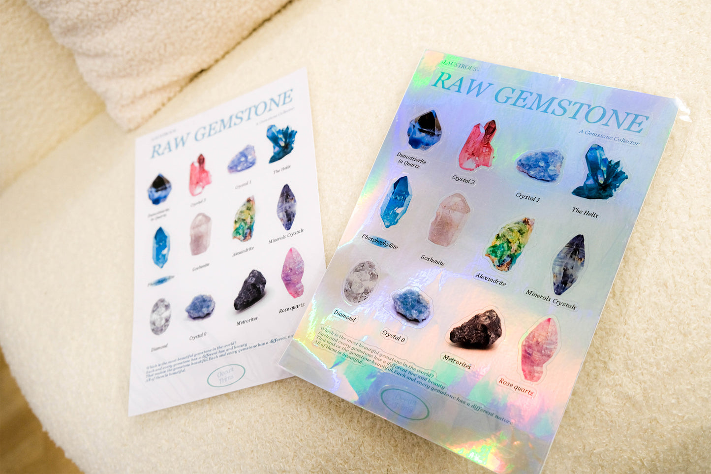 A5 - 原石貼紙 (電鍍色鐳射款)