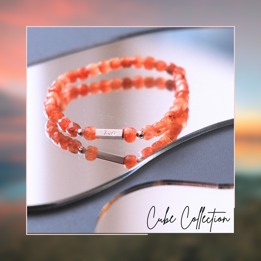 Wish Cube - Gold Strawberry Quartz 金草莓 | 輕盈・吸引力・內在快樂感 (事業/愛情/貴人運)