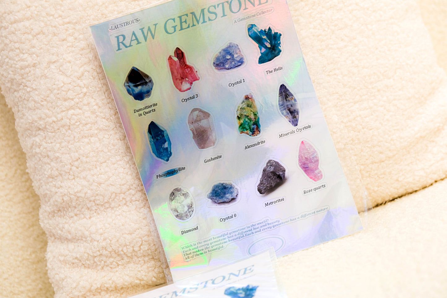 A5 - 原石貼紙 (電鍍色鐳射款)