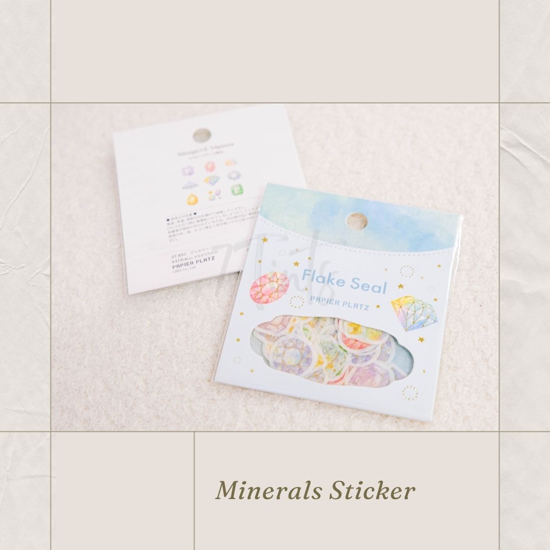 日本Papier Platz - 半透燙金寶石貼紙