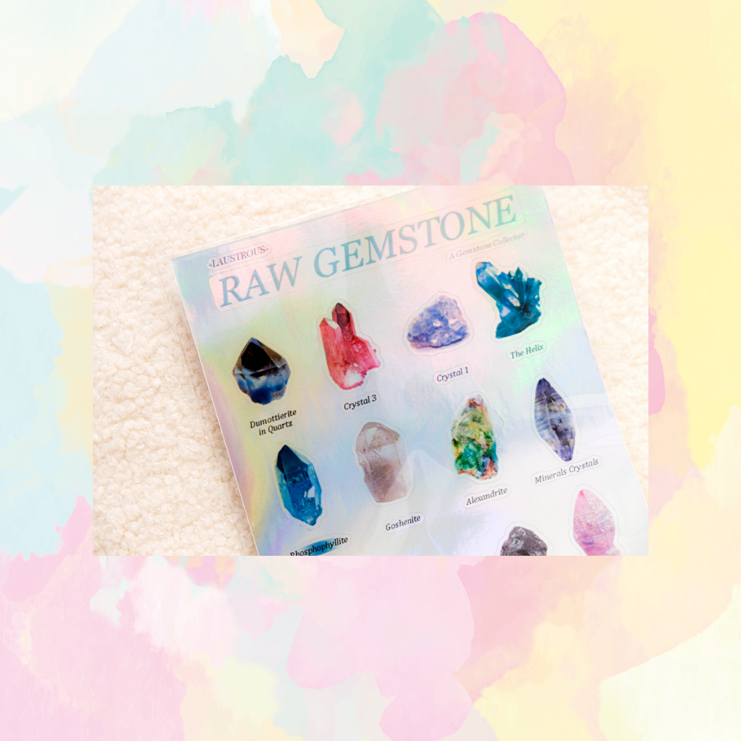 A5 - 原石貼紙 (電鍍色鐳射款)